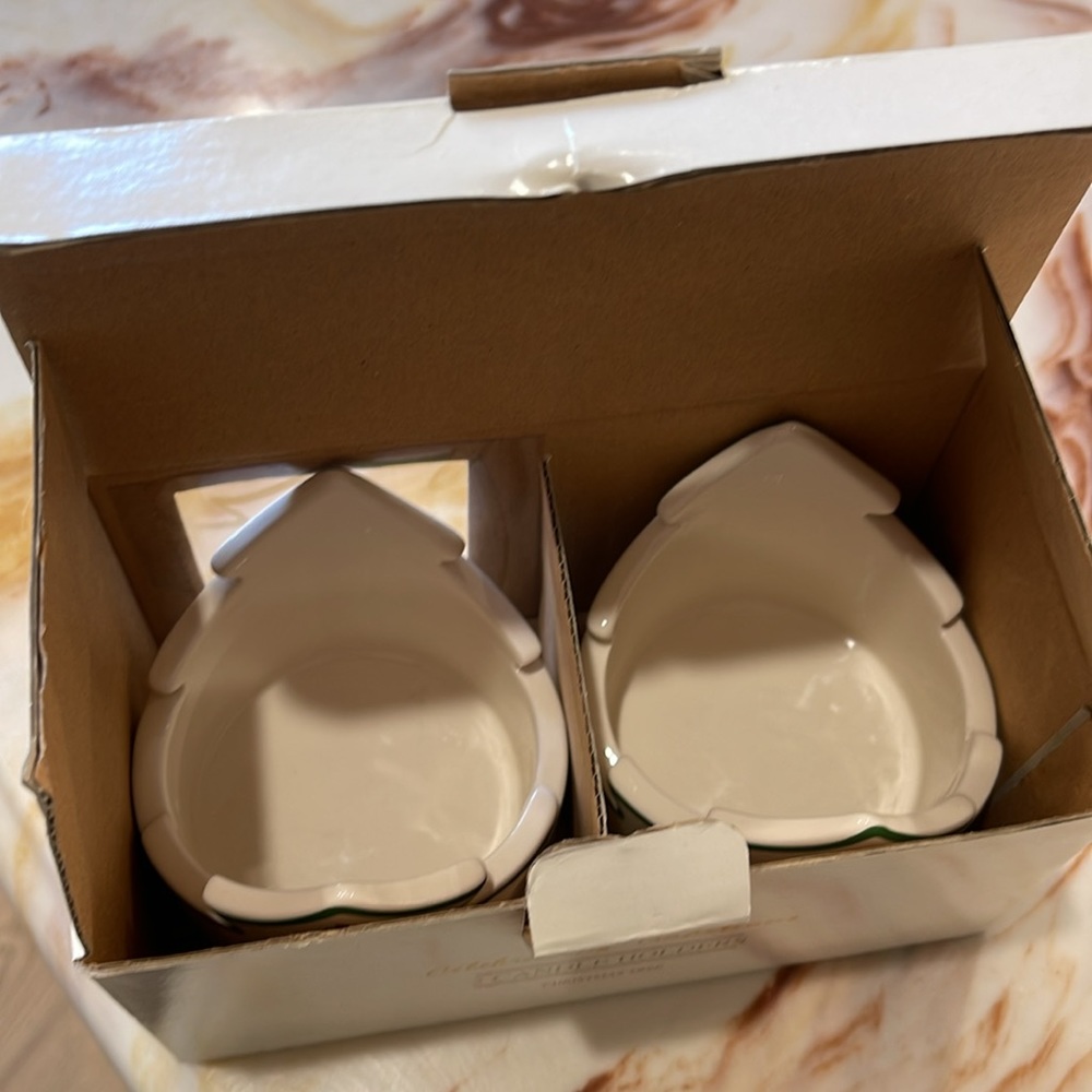 Spode . Christmas tree collection candle holders set . Used once. - Picture 5 of 6